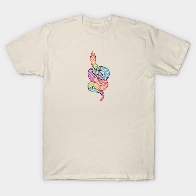 Rainbow Snake T-Shirt by AbigailBrown